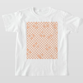 Camiseta Peach Fuzz Cherry Gingham Pattern