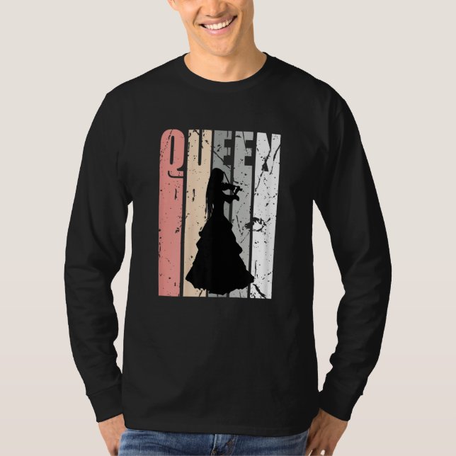 Camiseta Peach Pink Violin Queen Princess Woman Violinist (Anverso)