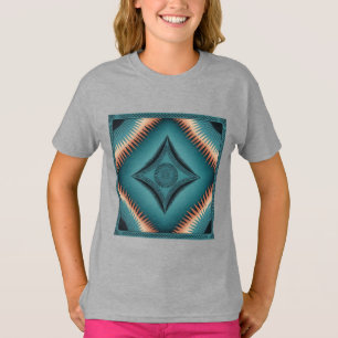 Camiseta Peach Sunburst de Navajo verde azulado