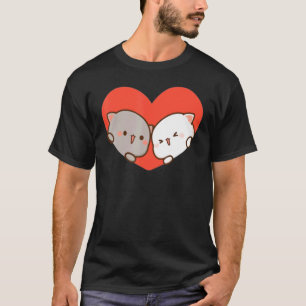 Camiseta Peach Y Goma Mochi Cat Love