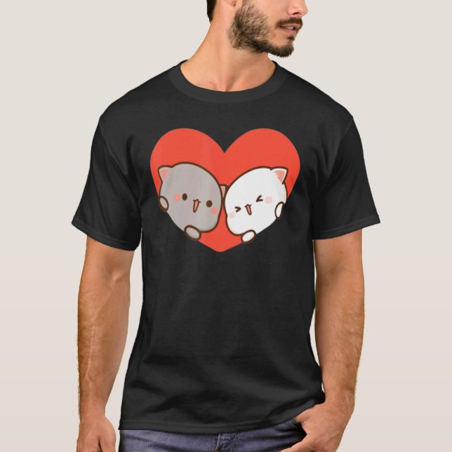 Camiseta Peach Y Goma Mochi Cat Love (Anverso)