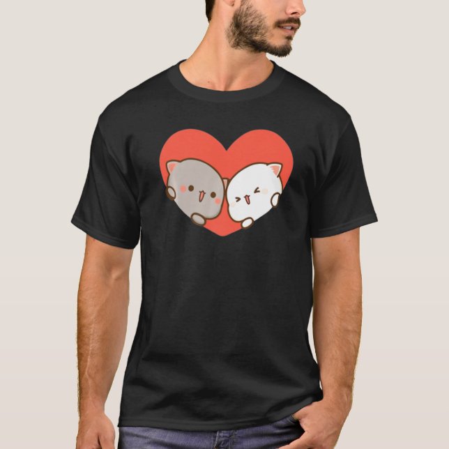 Camiseta Peach Y Goma Mochi Cat Love (Anverso)