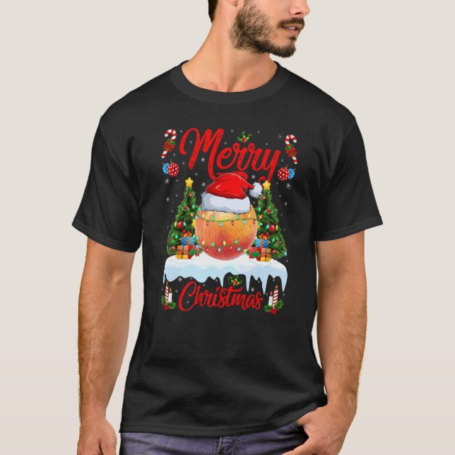 Camiseta Peaches Fruit Lights Xmas Tree Santa Peaches Chris (Anverso)