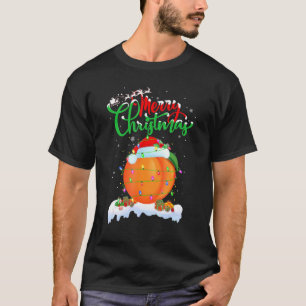 Camiseta Peaches Fruit Xmas Navidades de iluminación