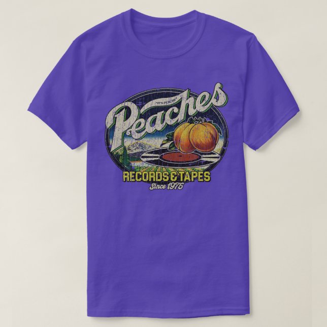 Camiseta Peaches Records Tapes 1975 (Diseño del anverso)