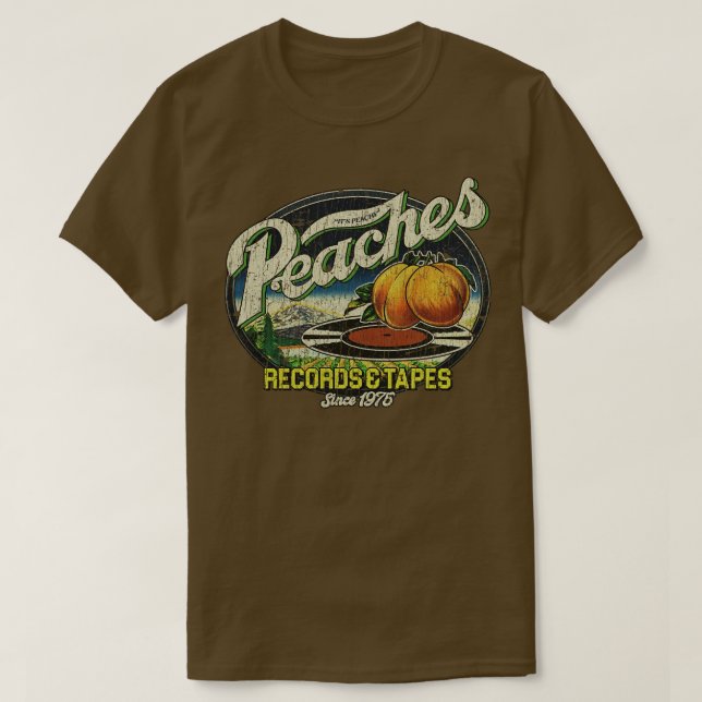 Camiseta Peaches Records Tapes 1975 Baseball TShirt (Diseño del anverso)