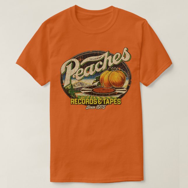 Camiseta Peaches Records Tapes 1975 Pillow (Diseño del anverso)