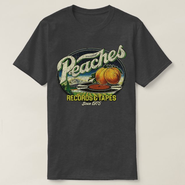 Camiseta Peaches Records Tapes 1975 Pin 1 (Diseño del anverso)