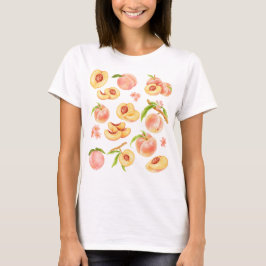 Camiseta Peaches Watercolor Vintage