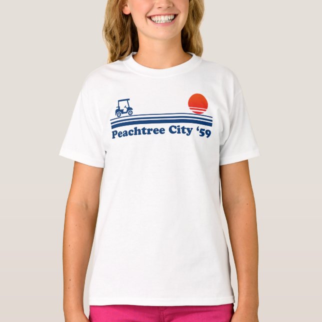 Camiseta Peachtree City Georgia Lifestyle Golf Carro Sunset (Anverso)