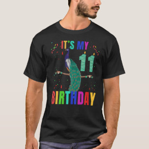 Camiseta Peacock 11º cumpleaños Cute Birds Animal Graphic