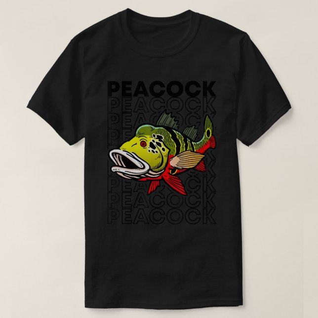 Camiseta Peacock Bass estilo de los años 80 Monster Keeper  (Diseño del anverso)