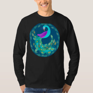 Camiseta Peacock En La Naturaleza Aves Cutas Gráfico Animal
