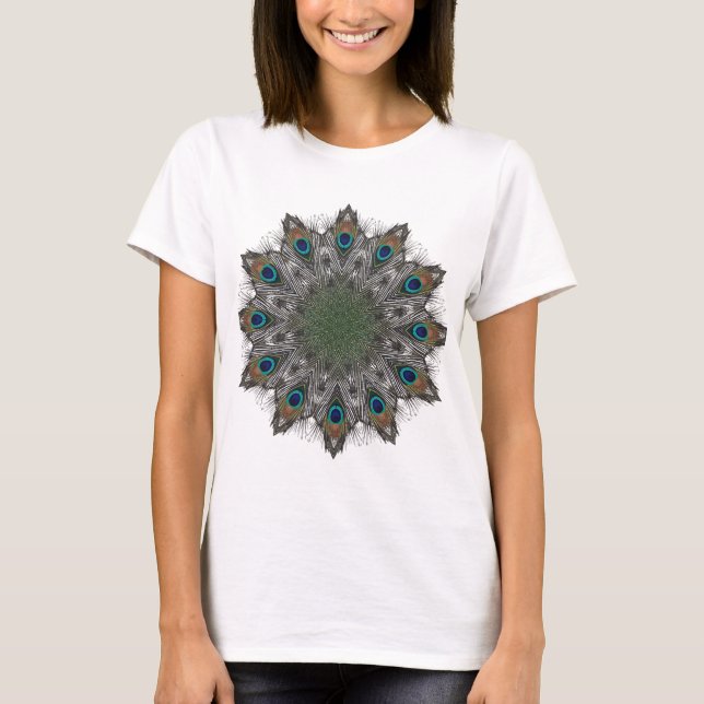 Camiseta Peacock Feathers Mandala (Anverso)