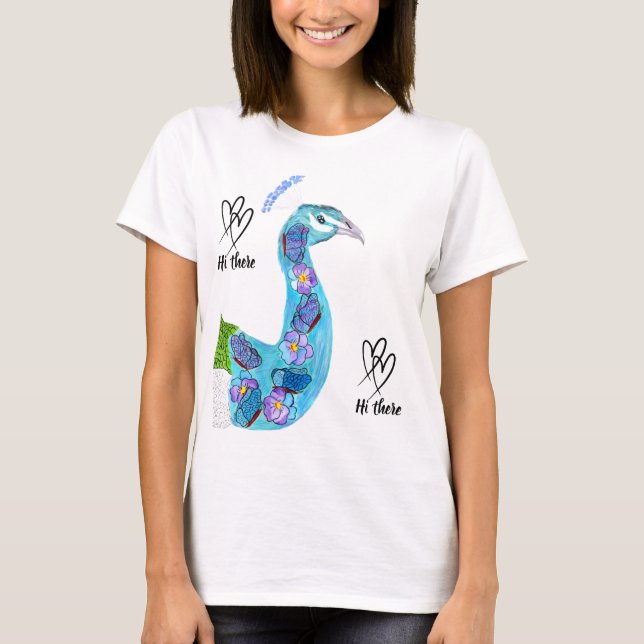 Camiseta Peacock Hi there (Anverso)