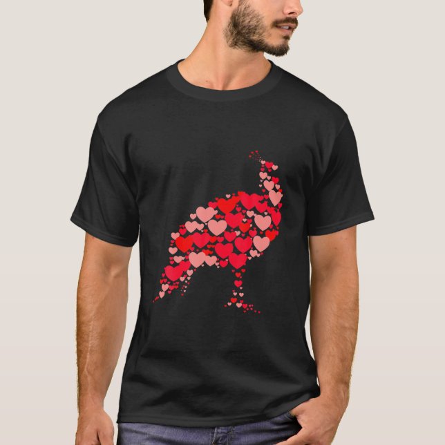 Camiseta Peacock Lover Cute Love Hearts Animales Parejas Va (Anverso)
