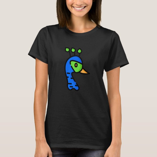 Camiseta Peacock Peafowl Peahen Print Feathers Bird   3 (Anverso)