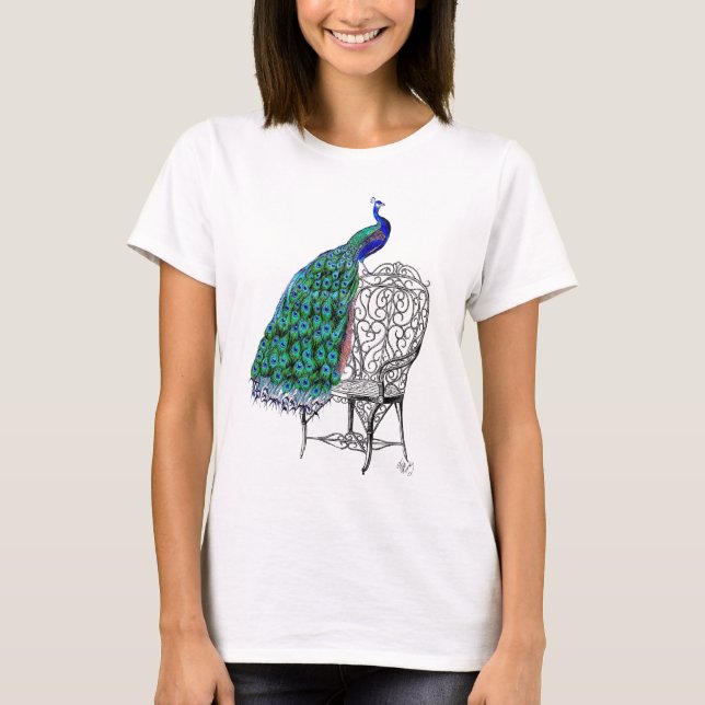 Camiseta Peacock sobre la silla (Anverso)