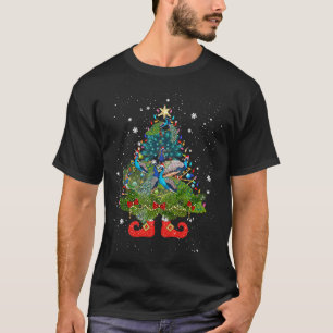 Camiseta Peacocks Nochebuena Ilumina Santa Hat