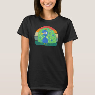 Camiseta Peacocks Peacock Wheather CartWheel Bird Azul