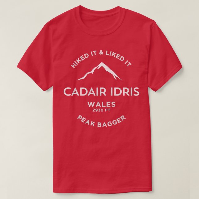 Camiseta Peak Bagging Cadair Idris Wales (Diseño del anverso)