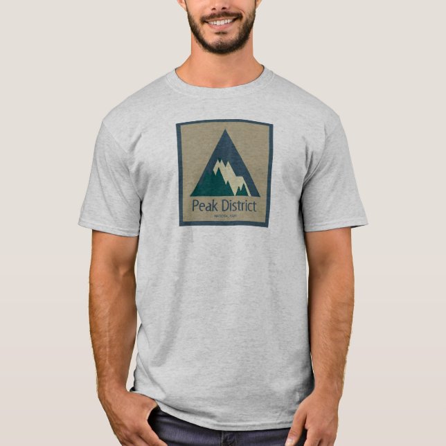 Camiseta Peak District National Park Rustic (Anverso)
