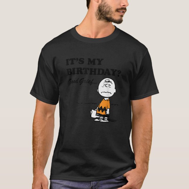 Camiseta Peanus Charlie Brown es mi buen dolor de cumpleaño (Anverso)