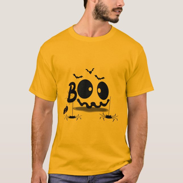 Camiseta Peanus Halloween Snoopy Woodstock BOO (Anverso)