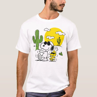 Camiseta Peanus Summer Snoopy & Woodstock
