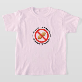 Camiseta Peanut allergy warning food alert