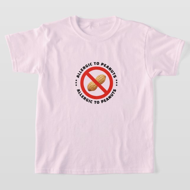 Camiseta Peanut allergy warning food alert (Distribución)