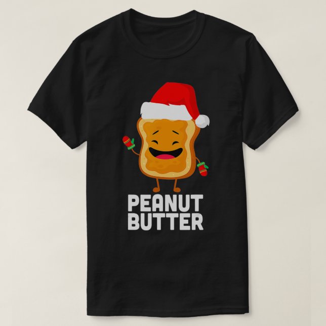 Camiseta Peanut Butter Costumes Christmas Matching Couple P (Diseño del anverso)