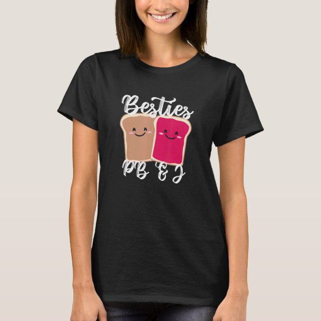 Camiseta Peanut Butter Girls Besties Cute PB&J BFF (Anverso)