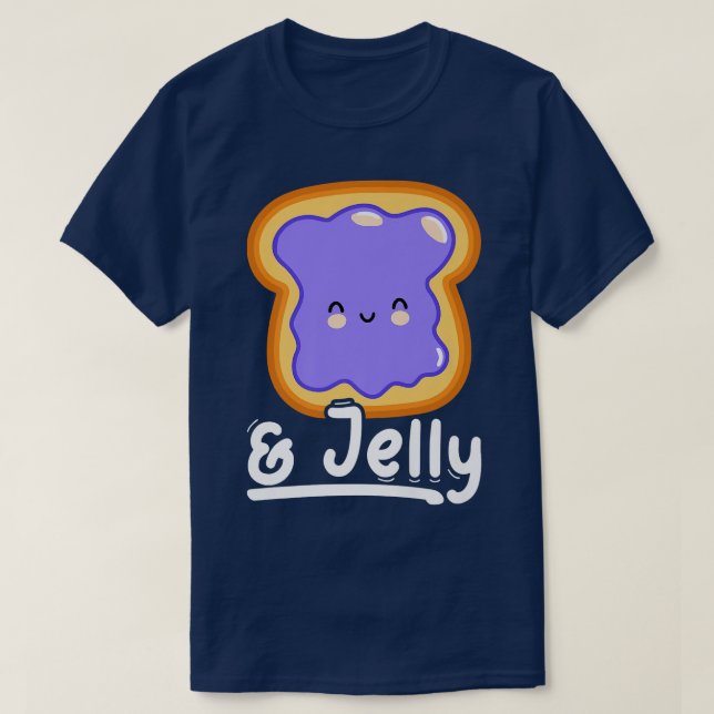Camiseta Peanut Butter & Jelly Kawaii PB&J Mateo Blueber (Diseño del anverso)