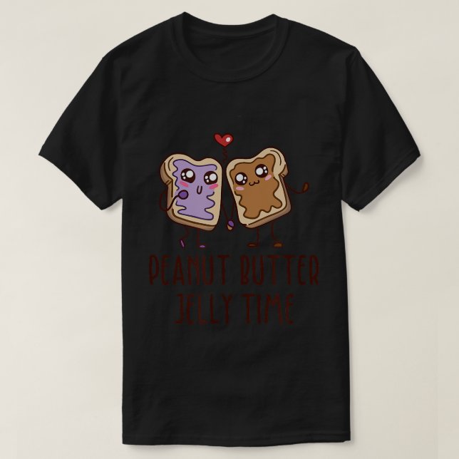 Camiseta Peanut Butter Jelly Time Bff Love Match Perfect152 (Diseño del anverso)