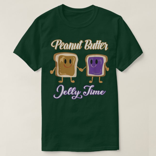 Camiseta Peanut Butter Jelly Time Bff Love Match Perfect382 (Diseño del anverso)