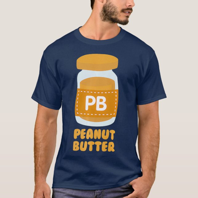 Camiseta Peanut Butter PB  J Jelly Twins Couples Best (Anverso)