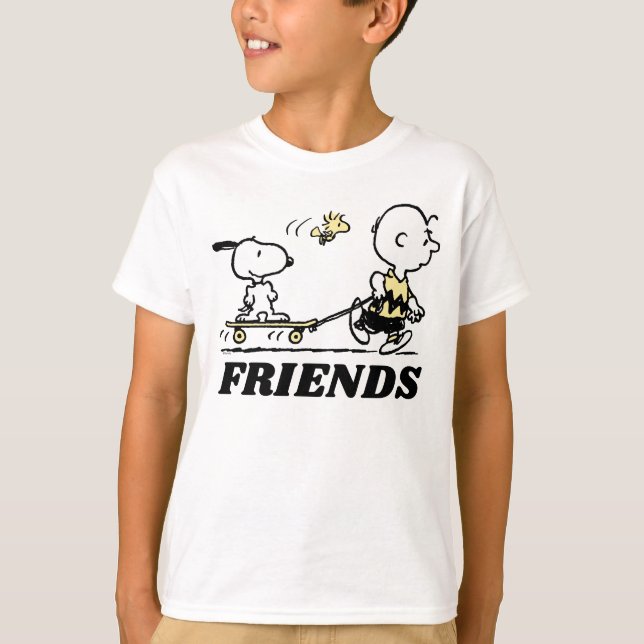 Camiseta PEANUTS | Alojamiento en patinaje para amigos (Anverso)