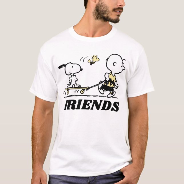 Camiseta PEANUTS | Alojamiento en patinaje para amigos (Anverso)