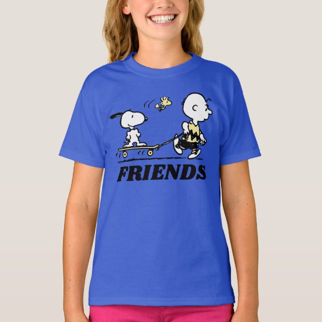 Camiseta PEANUTS | Alojamiento en patinaje para amigos (Anverso)