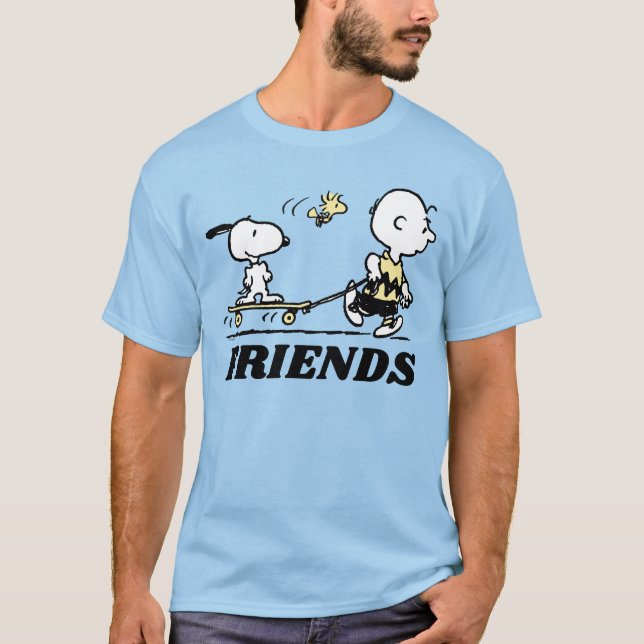 Camiseta PEANUTS | Alojamiento en patinaje para amigos (Anverso)