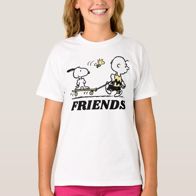 Camiseta PEANUTS | Alojamiento en patinaje para amigos (Anverso)