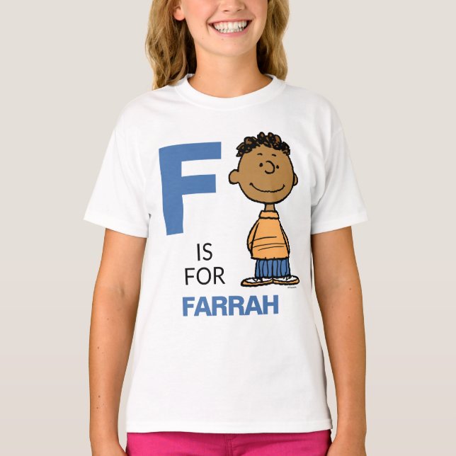 Camiseta PEANUTS | Franklin personalizado (Anverso)