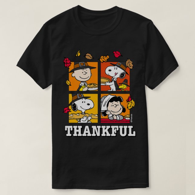 Camiseta Peanuts Thankful (Diseño del anverso)
