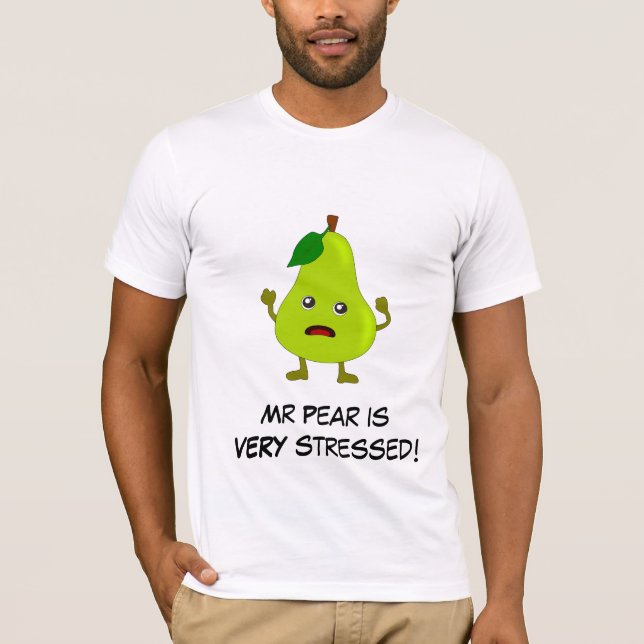 Camiseta Pear: Mala banda de fruta con eslogan de Personali (Anverso)