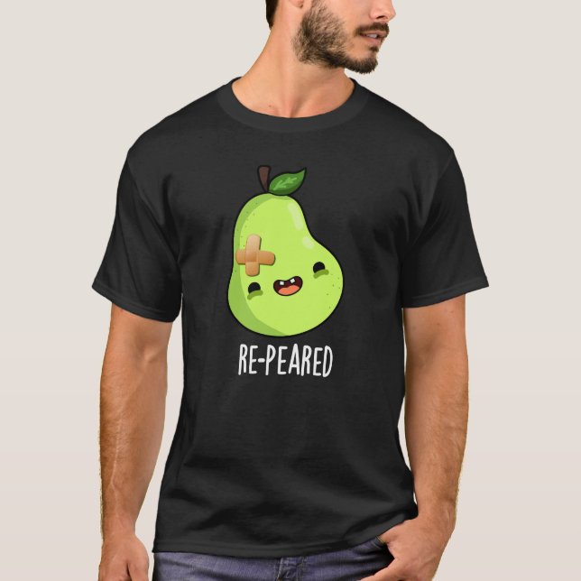 Camiseta Pear Pun Oscuro Fruit Funny Re-Pearado BG (Anverso)