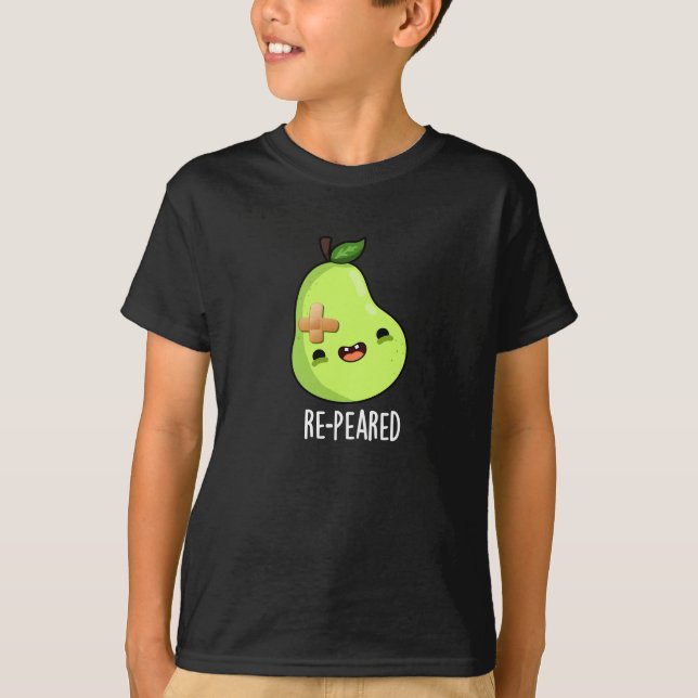 Camiseta Pear Pun Oscuro Fruit Funny Re-Pearado BG (Anverso)