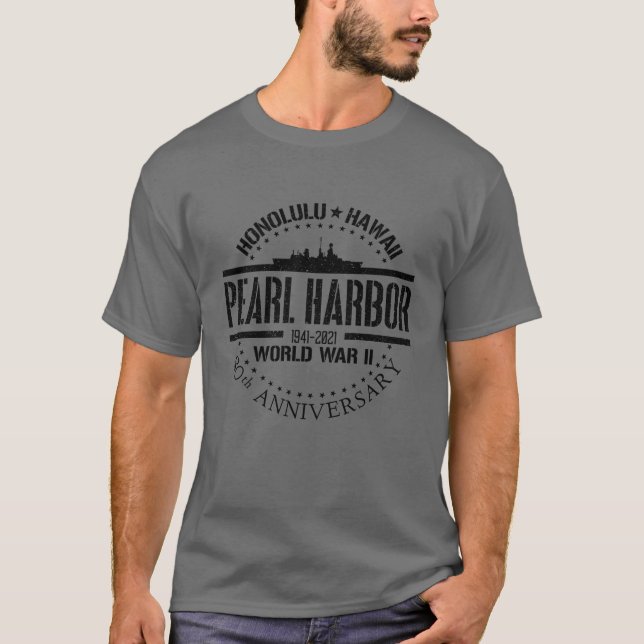 Camiseta Pearl Harbor 80 Aniversario de la Segunda Guerra M (Anverso)