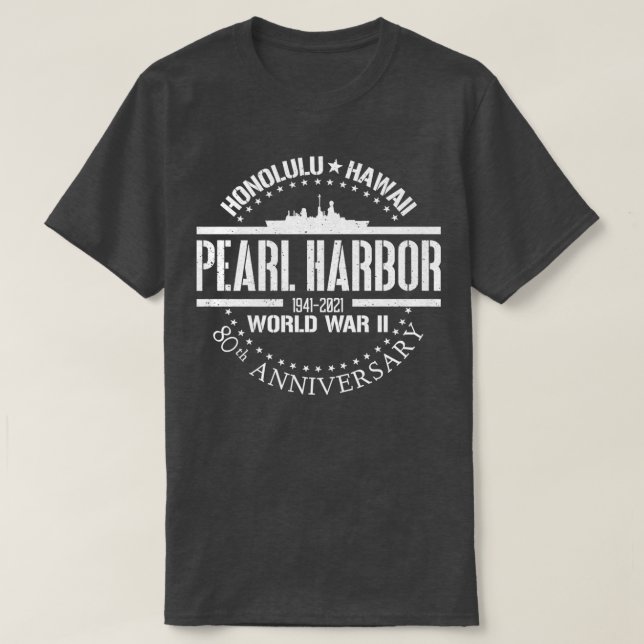 Camiseta Pearl Harbor 80 Aniversario de la Segunda Guerra M (Diseño del anverso)