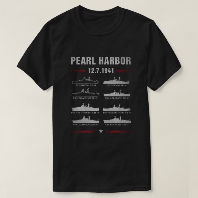 Camiseta Pearl Harbor Battlesorial Day Diciembre (Diseño del anverso)